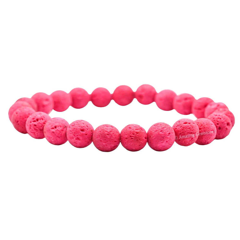 Pink Lava Bracelet (Strechable)