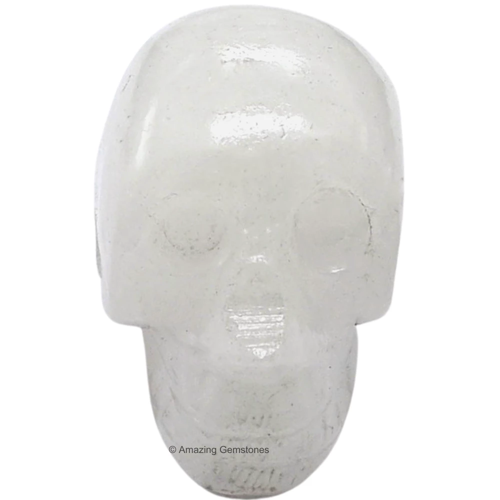 Snow Quartz Skull
