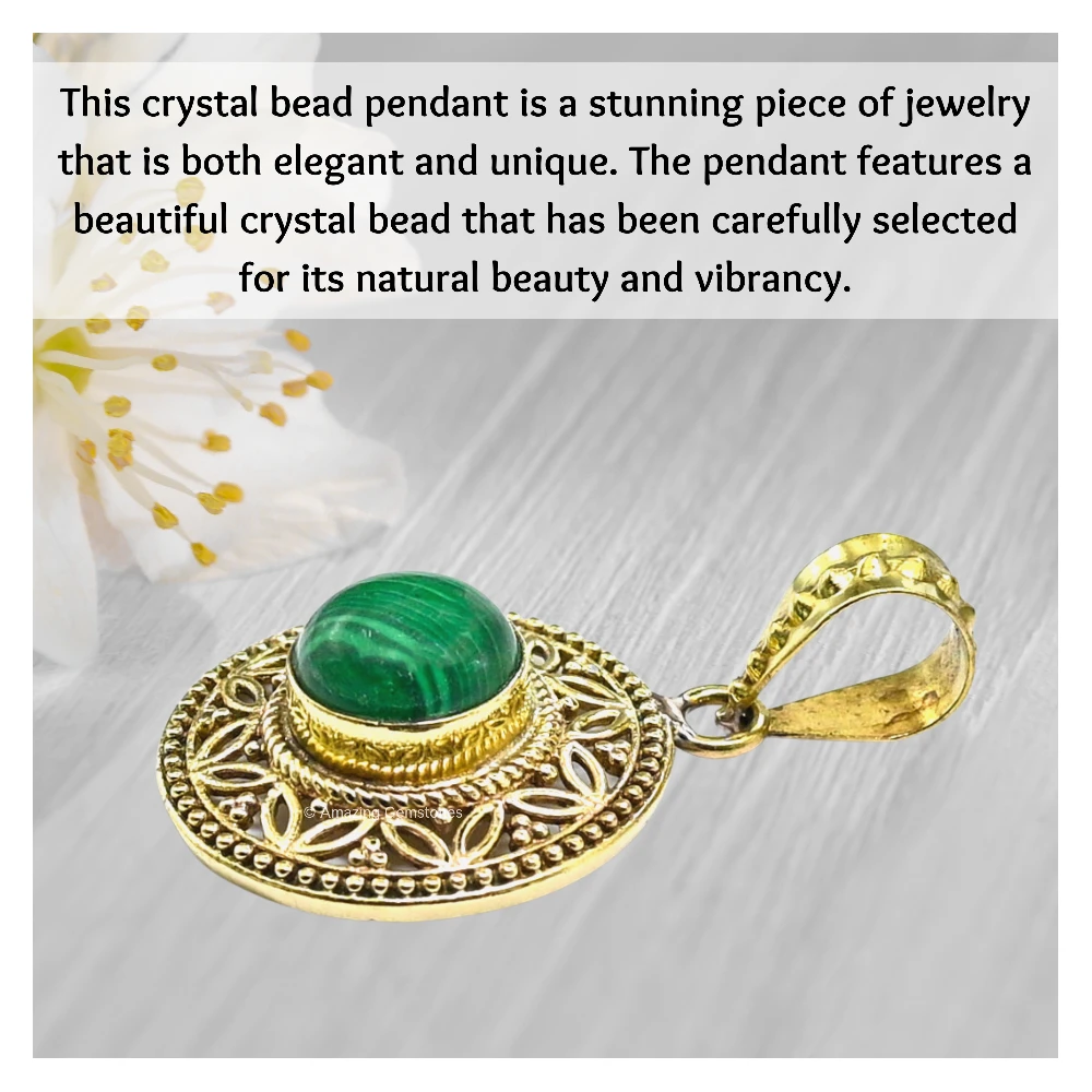 Malachite Bead Necklace Premium