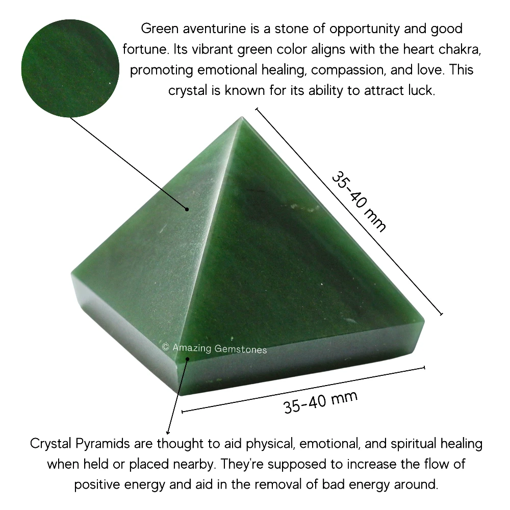Dark Green Aventurine Pyramid (1.5 Inch)