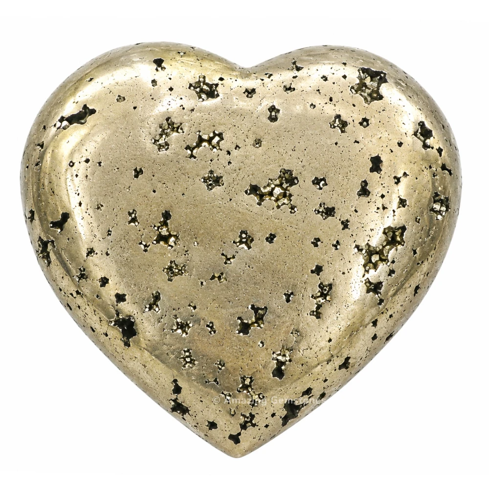 Raw Pyrite Heart