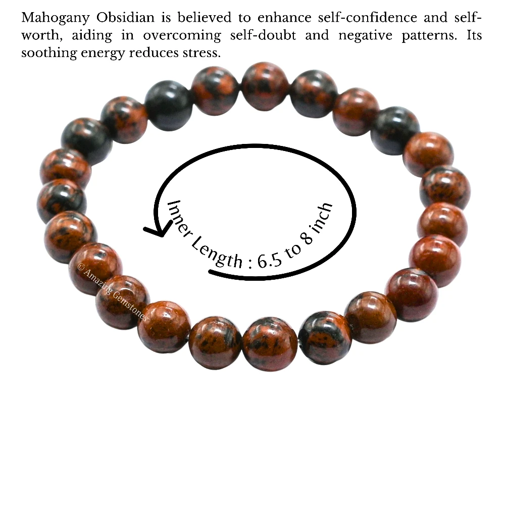 Mahogany Obsidian Bracelet (Strechable)