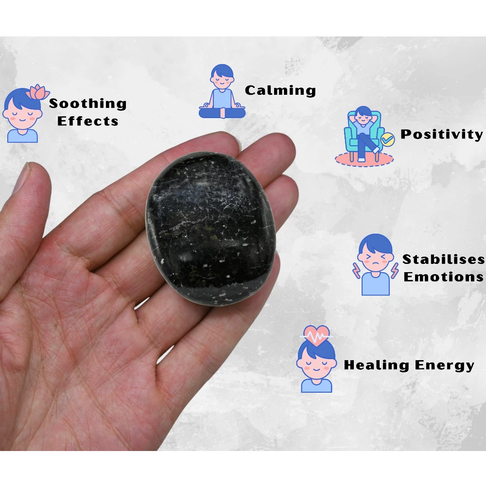 Nuummite Palm Stone