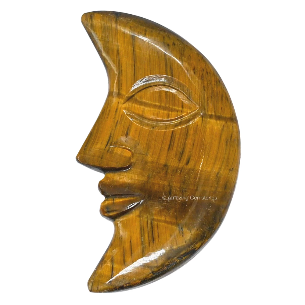 Tiger Eye Crescent Moon