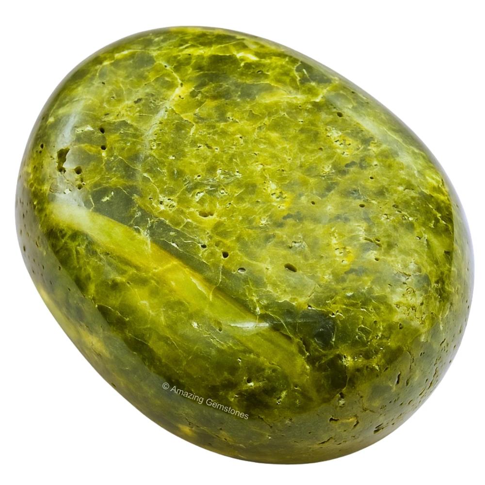 Green Tourmaline In Matrix Palm Stone