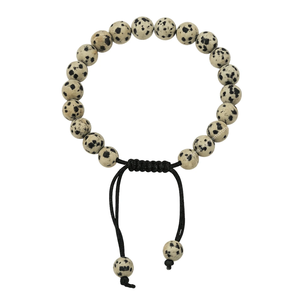 Dalmatian Jasper Bracelet (Adjustable)