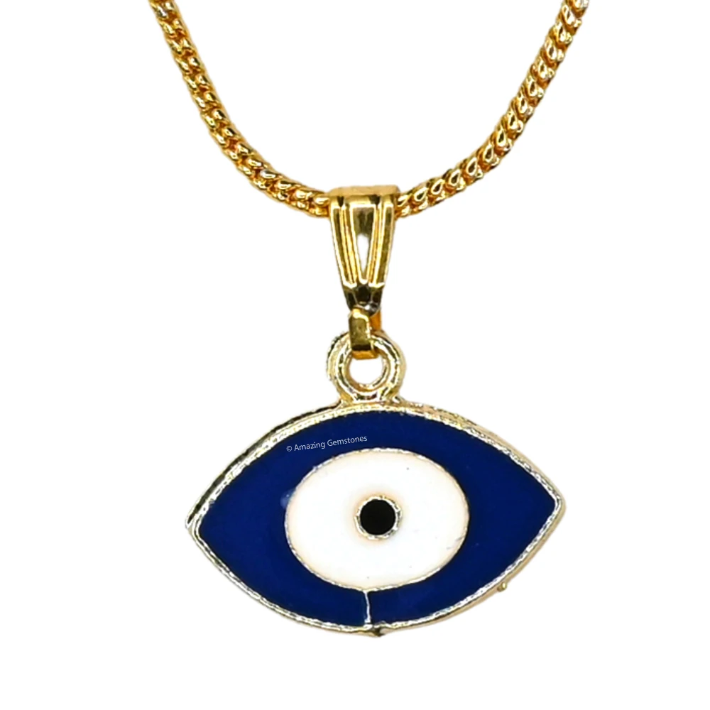 Blue Evil Eye Pendant (Gold)