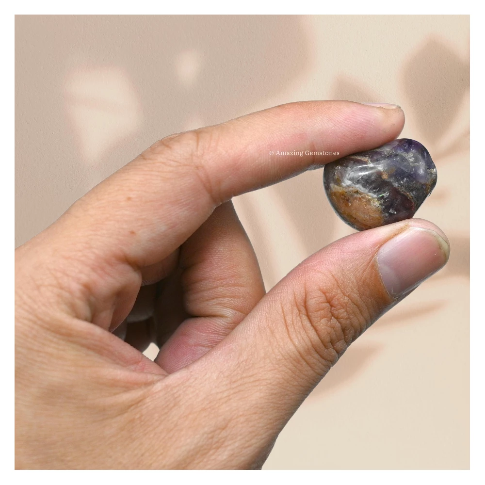 Tumbled Amethyst Chevron Crystals Stones (1000+ Carats)