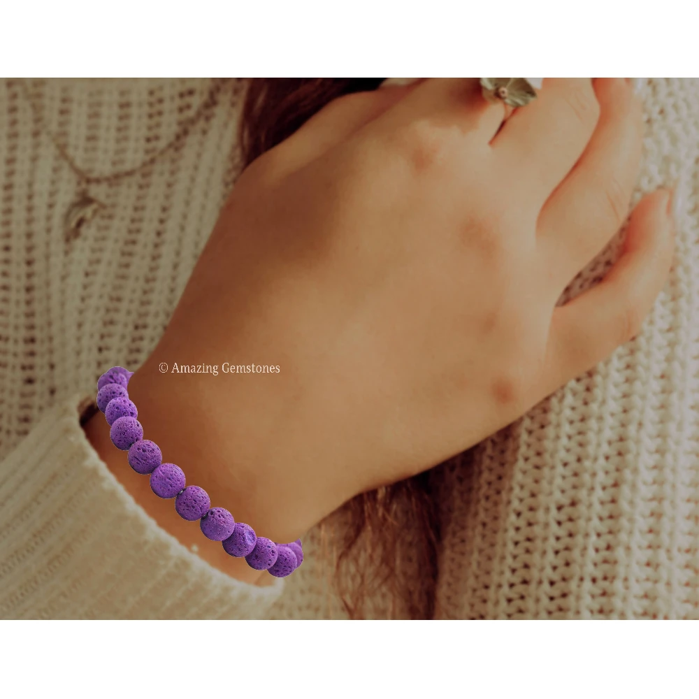 Purple Lava Bracelet (Strechable)