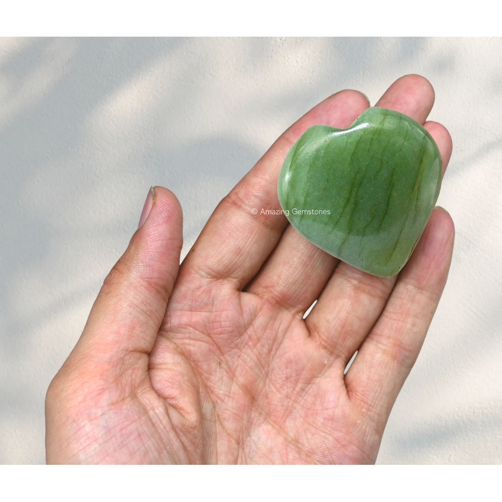 Light Green Aventurine Heart