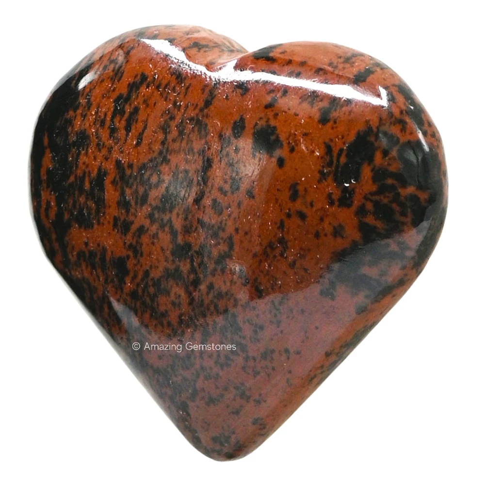 Mahogany Obsidian Heart