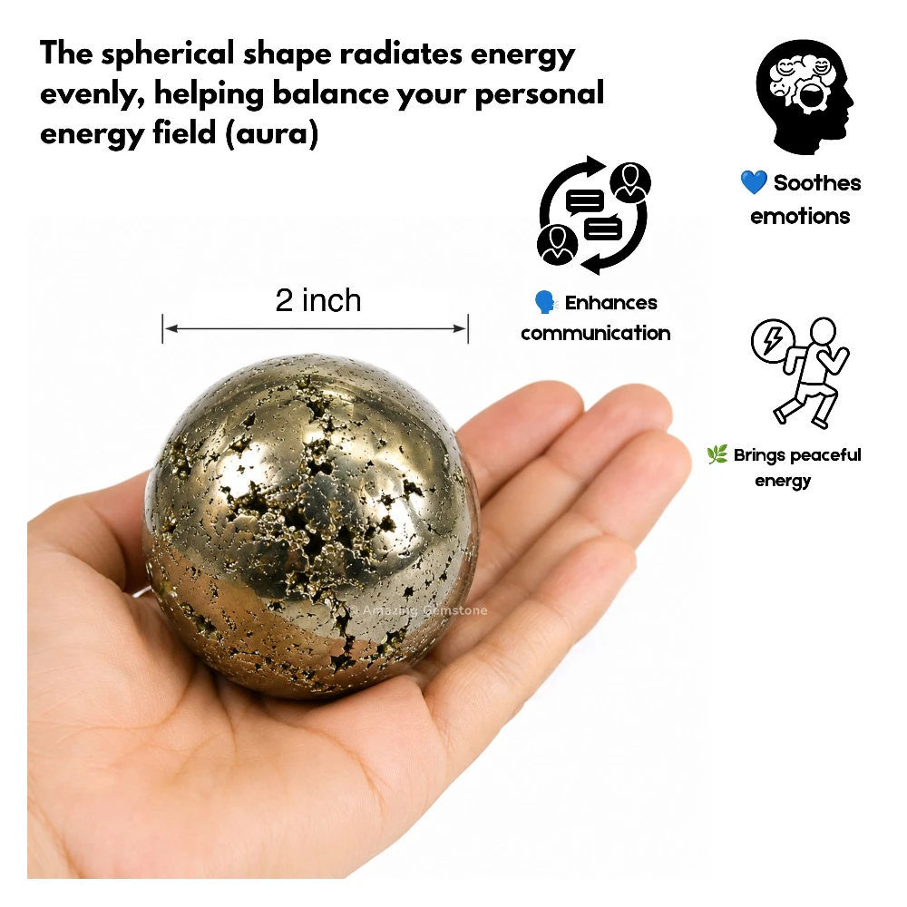 Raw Pyrite Sphere (2 Inch)