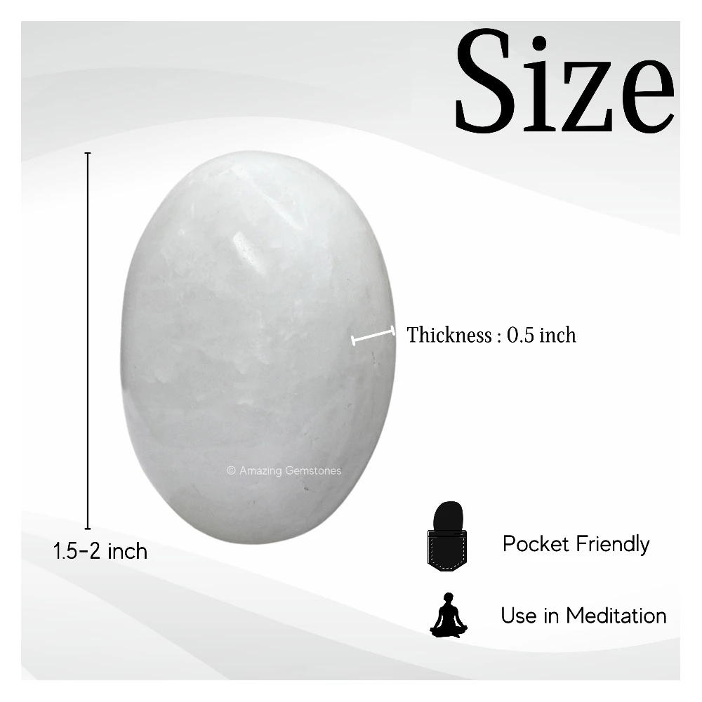 Snow Quartz Palm Stone