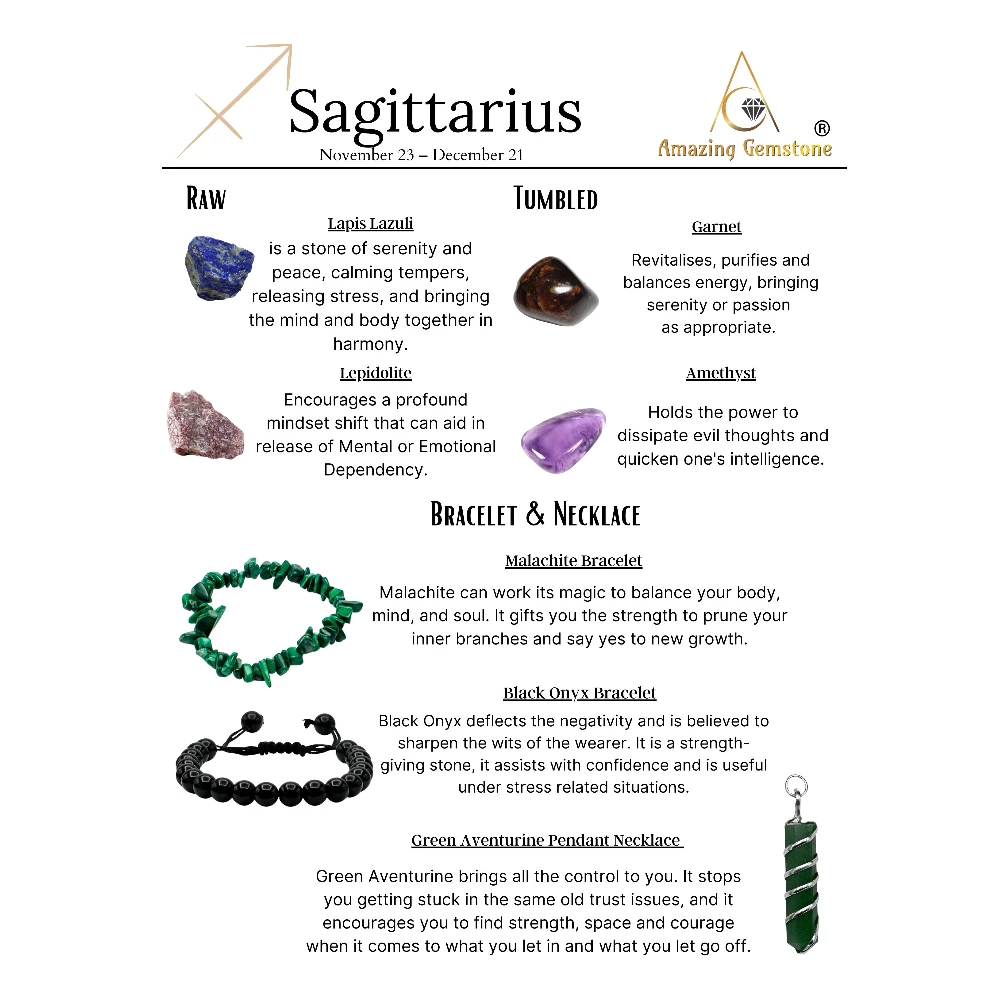 Crystals for Sagittarius (Premium Set)