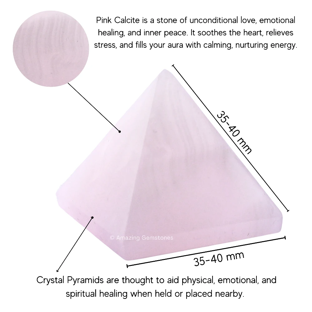 Pink Calcite Pyramid (1.5 Inch)