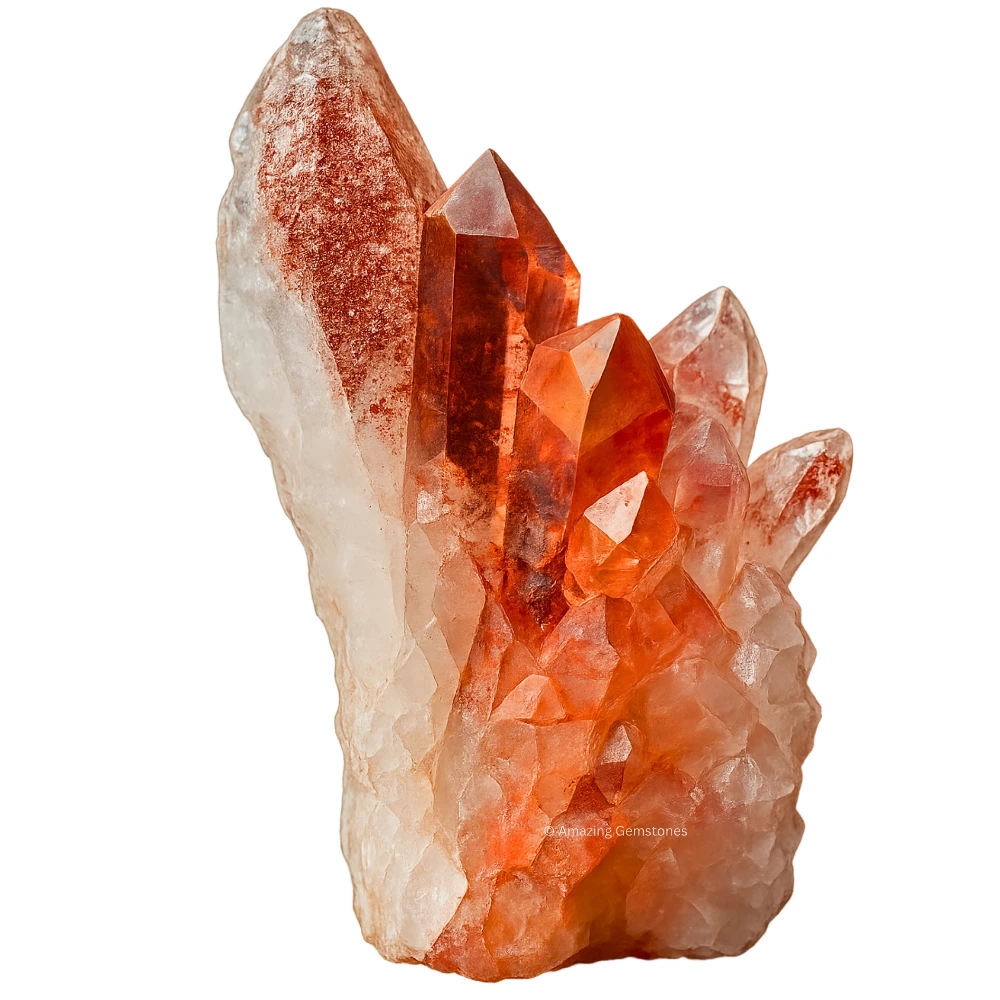 Red Hematoid Quartz Points Mineral Specimen (Medium)