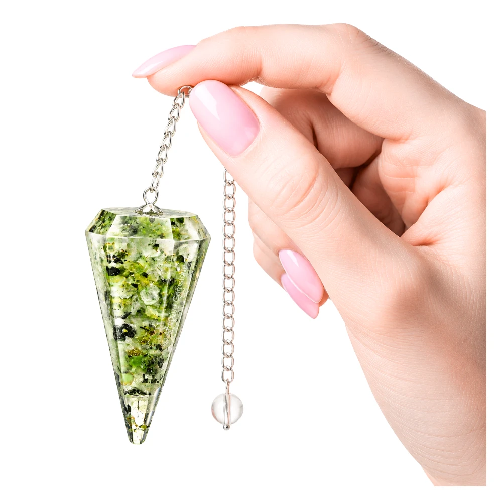 Prehnite Orgone Pendulum