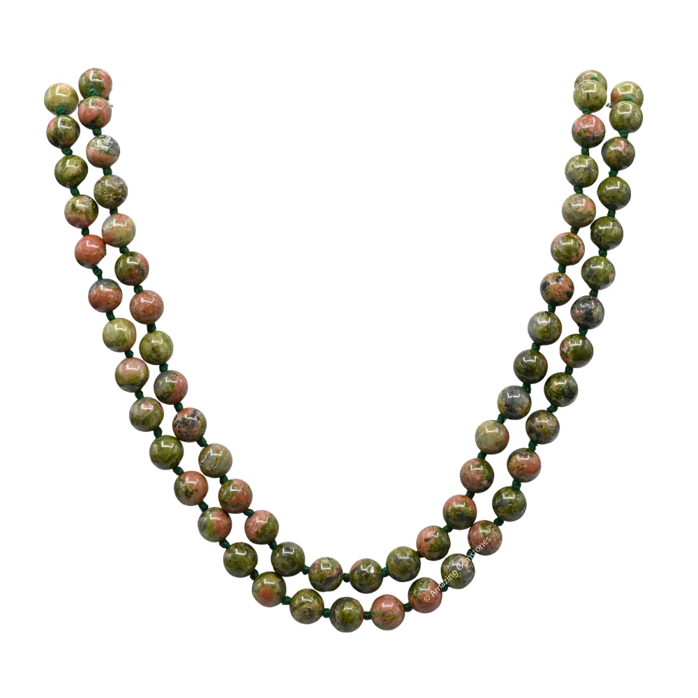 Unakite Mala (Hand Knotted)