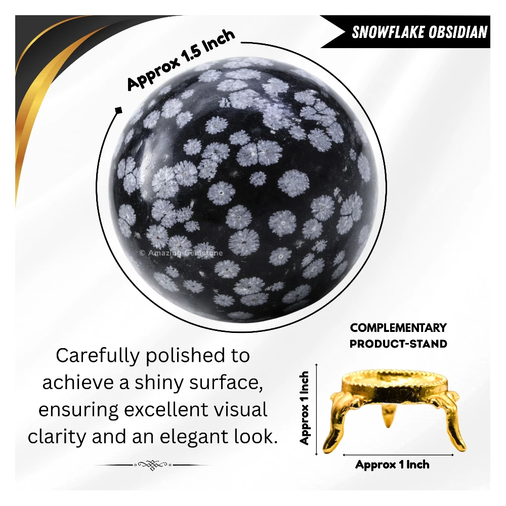 Snowflake Obsidian Sphere (1.5 Inch)