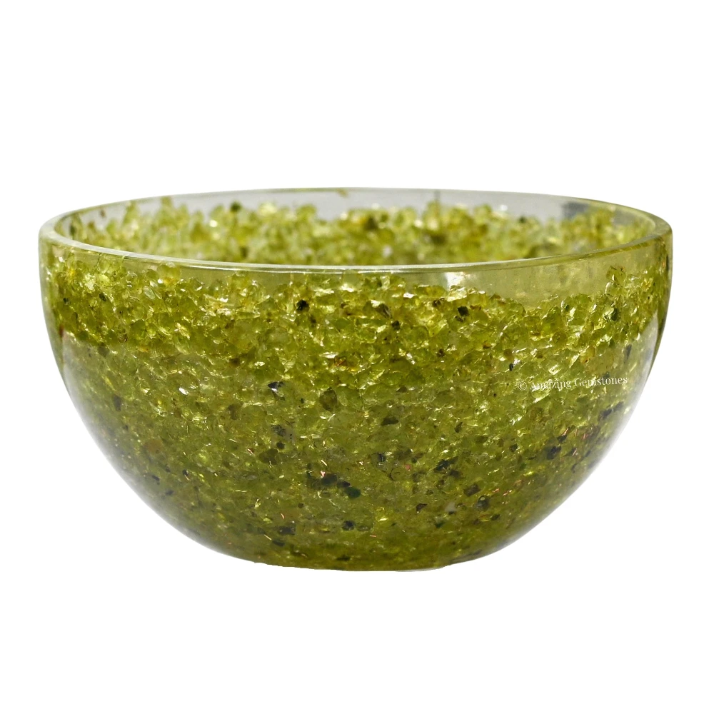 Peridot Crystal Orgone Bowl (3 Inch)