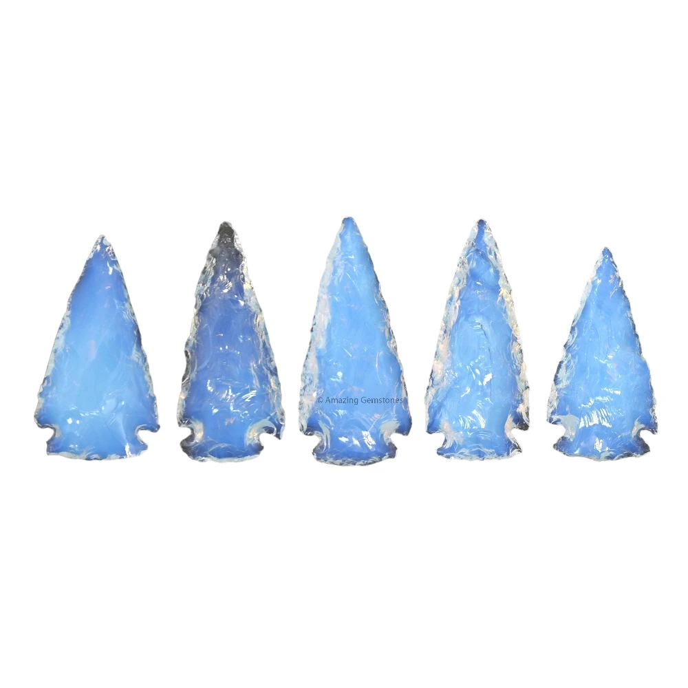 Opalite Crystal Arrowhead - 1" to 1.5" (5 Pieces)