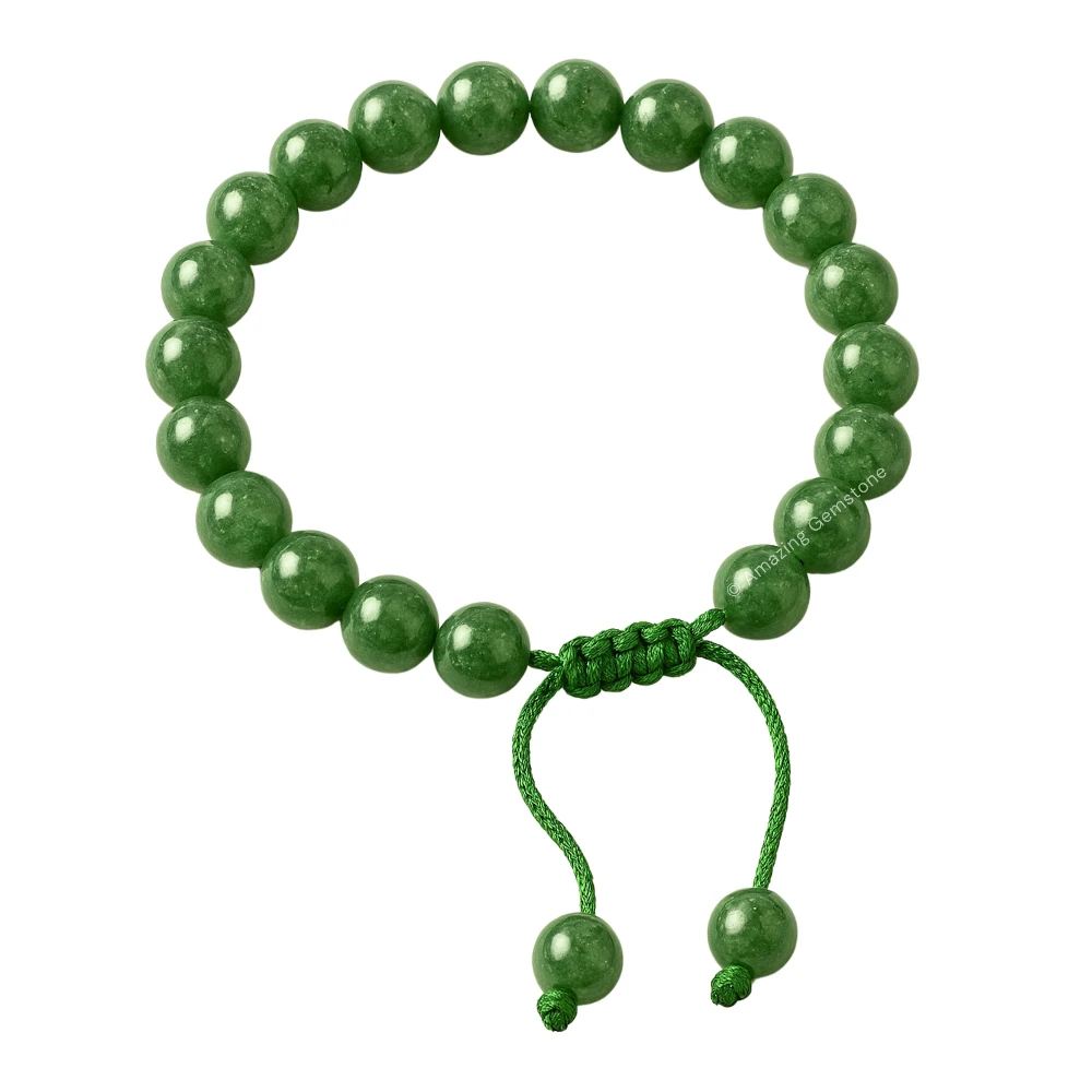 Green Strawberry Quartz Bracelet (Adjustable)