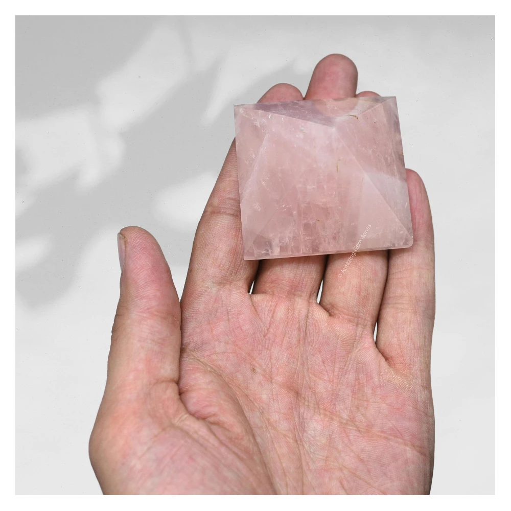 Star Rose Quartz Pyramid (2 Inch)
