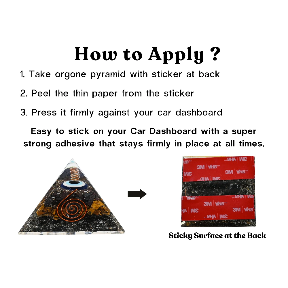 Ultimate Triple Protection Orgone Car Pyramid - 70 mm