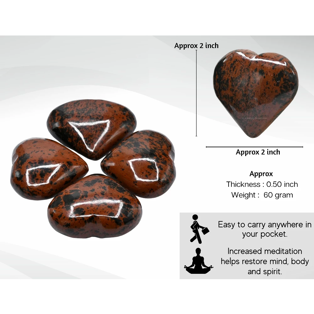 Mahogany Obsidian Heart