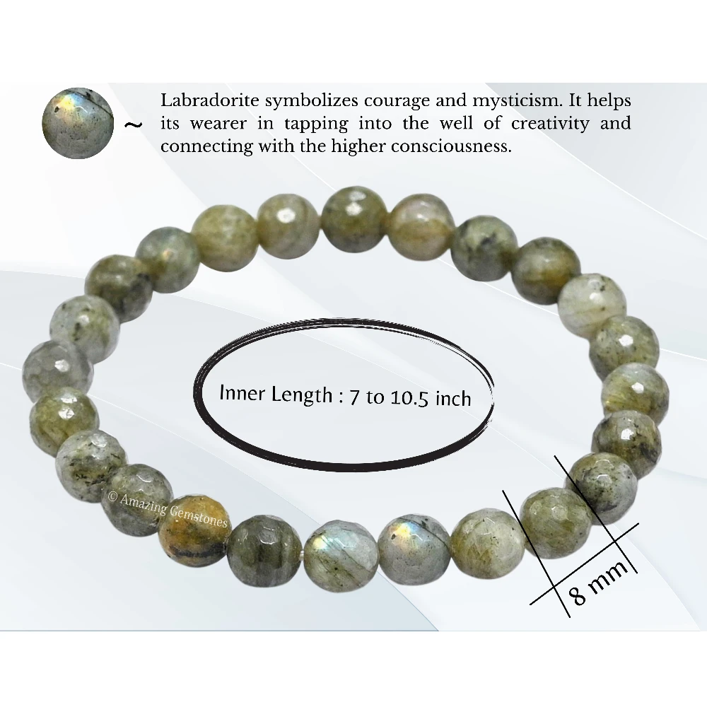Labradorite Bracelet (Faceted-Stretchable)