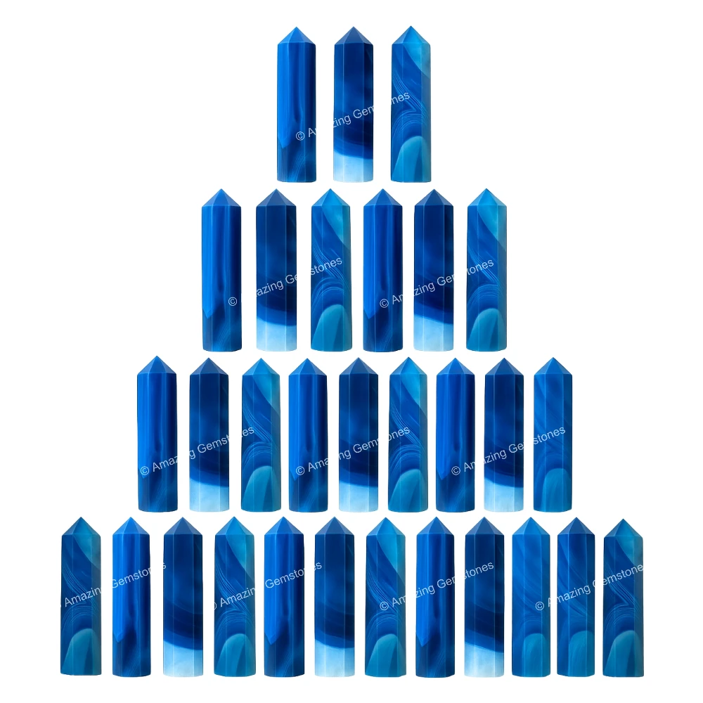 Blue Onyx Pencil Points (Set of 3)