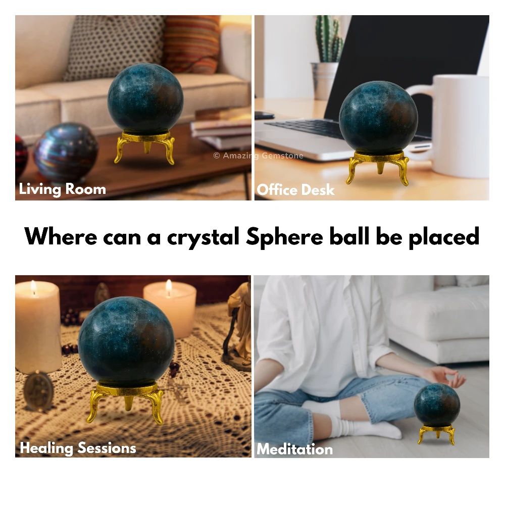 Blue Apatite Sphere (2 Inch)