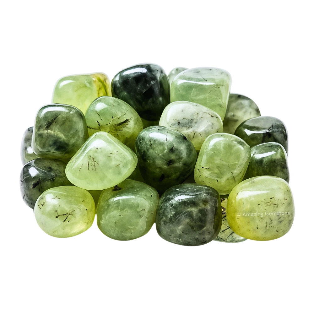 Tumbled Prehnite Stone Crystals (1000+ Carats)
