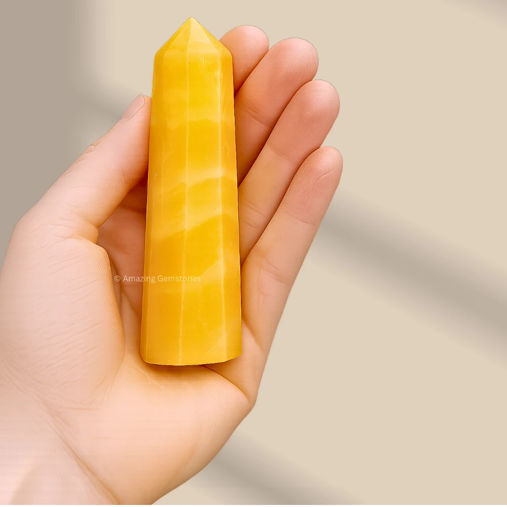 Yellow Calcite Tower (2" to 3" inch)