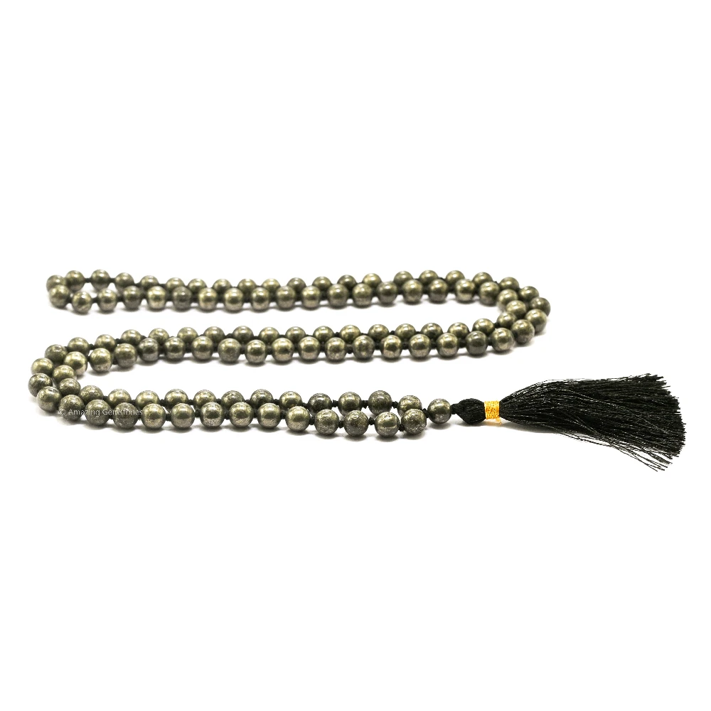 Pyrite Mala (Knotted)