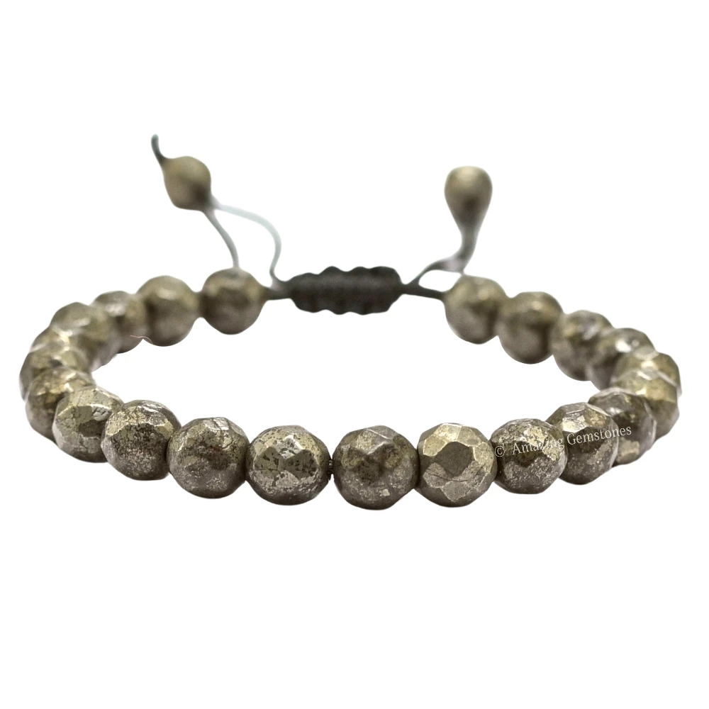 Pyrite Bracelet (Faceted-Adjustable)
