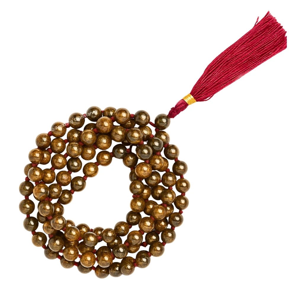 Bronzite Mala (Hand Knotted)