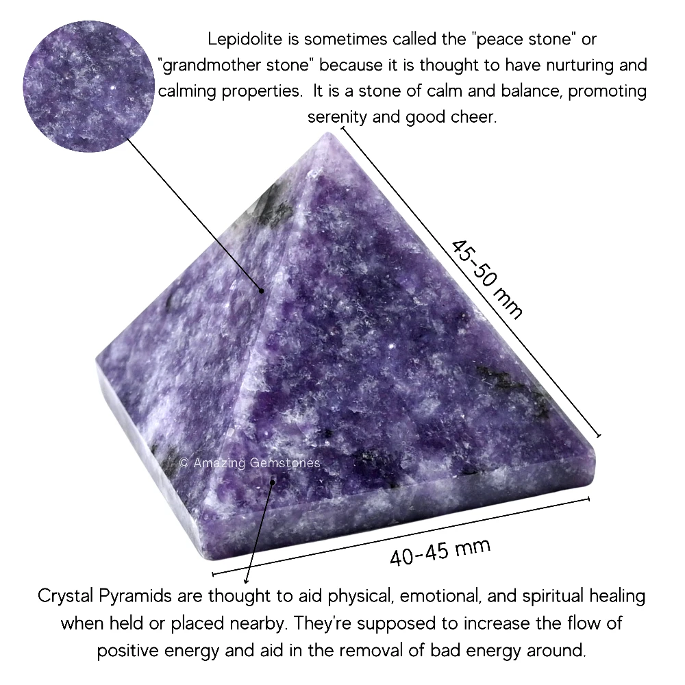 Lepidolite Pyramid (2 Inch)