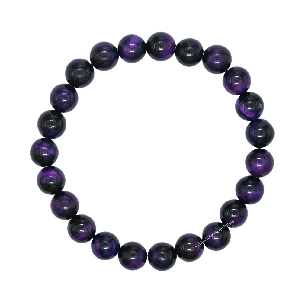 Purple Cats Eye Bracelet (Stretchable)