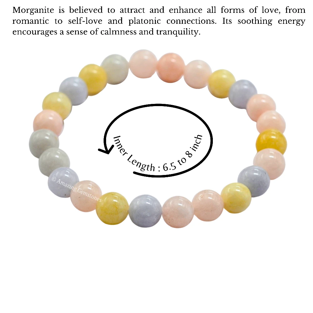 Morganite Bracelet (Strechable)