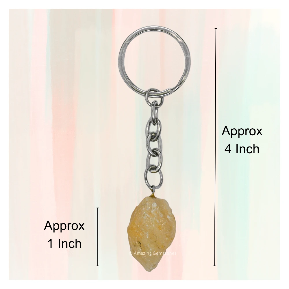 Yellow Aventurine Keychain Keys Holder (Raw)