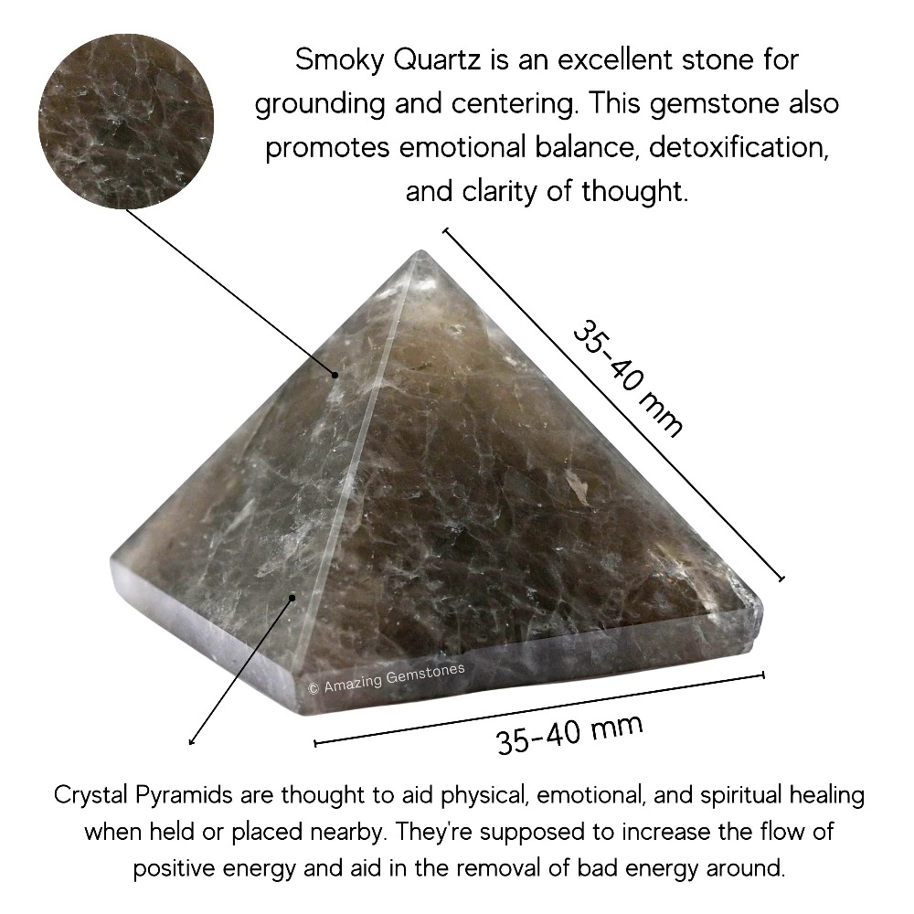 Smoky Quartz Pyramid (1.5 Inch)