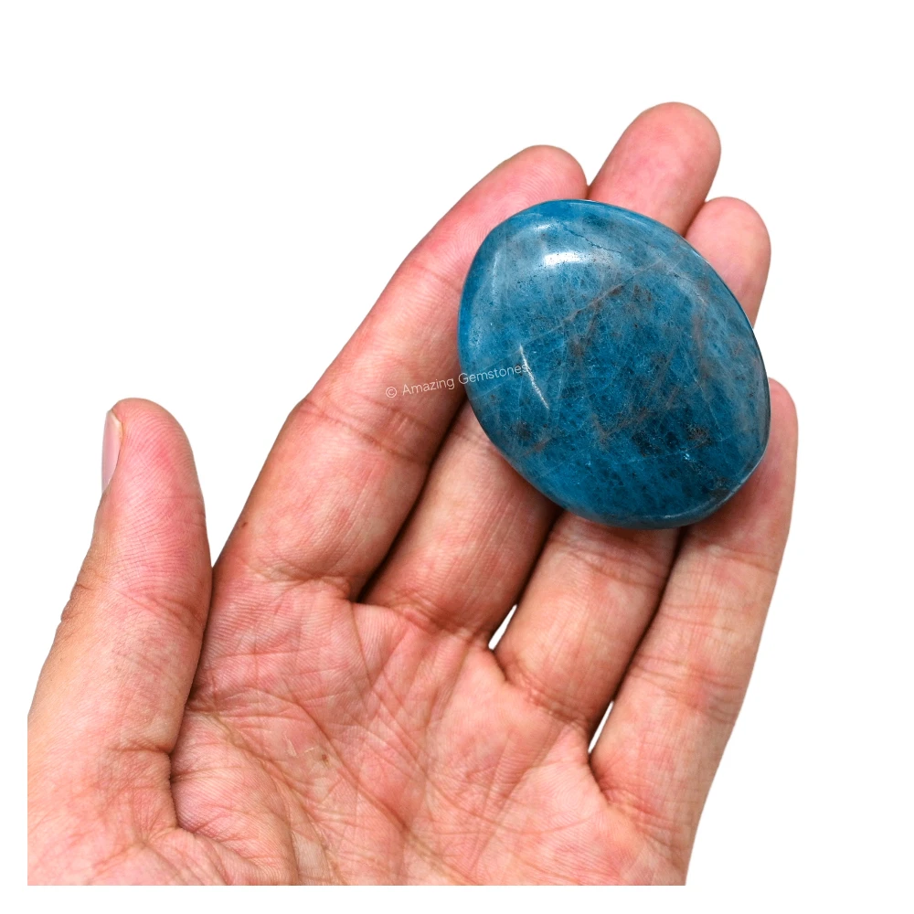 Blue Apatite Palm Stone