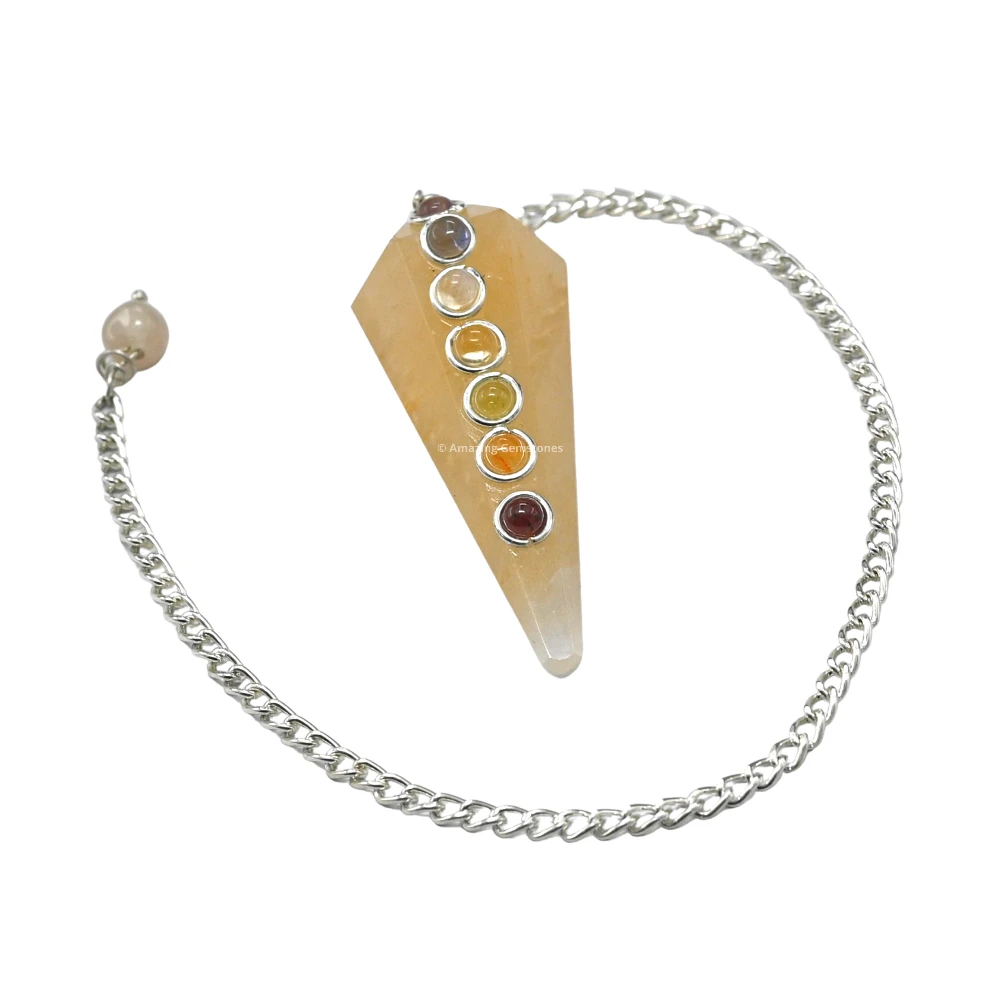 Yellow Aventurine Chakra Crystal Pendulum