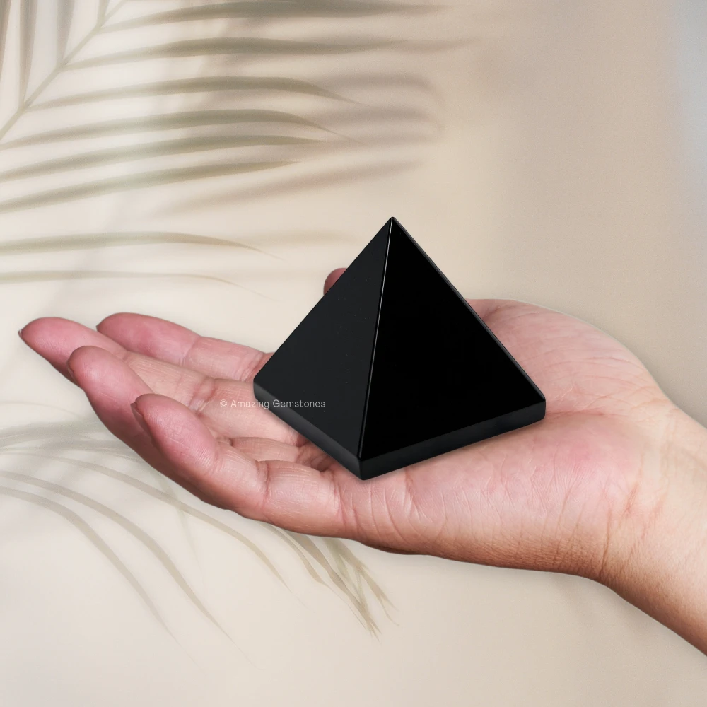 Black Obsidian Pyramid (1.5 Inch)