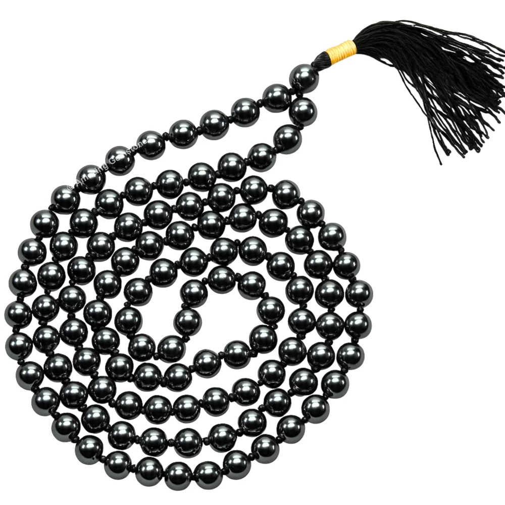 Hematite Mala (Hand Knotted)