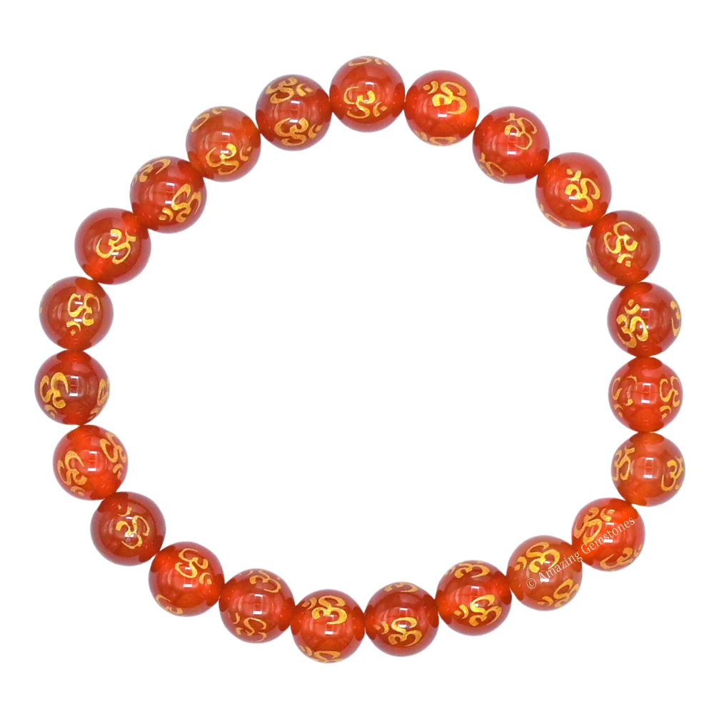 Red Agate OM Bracelet (Strechable)