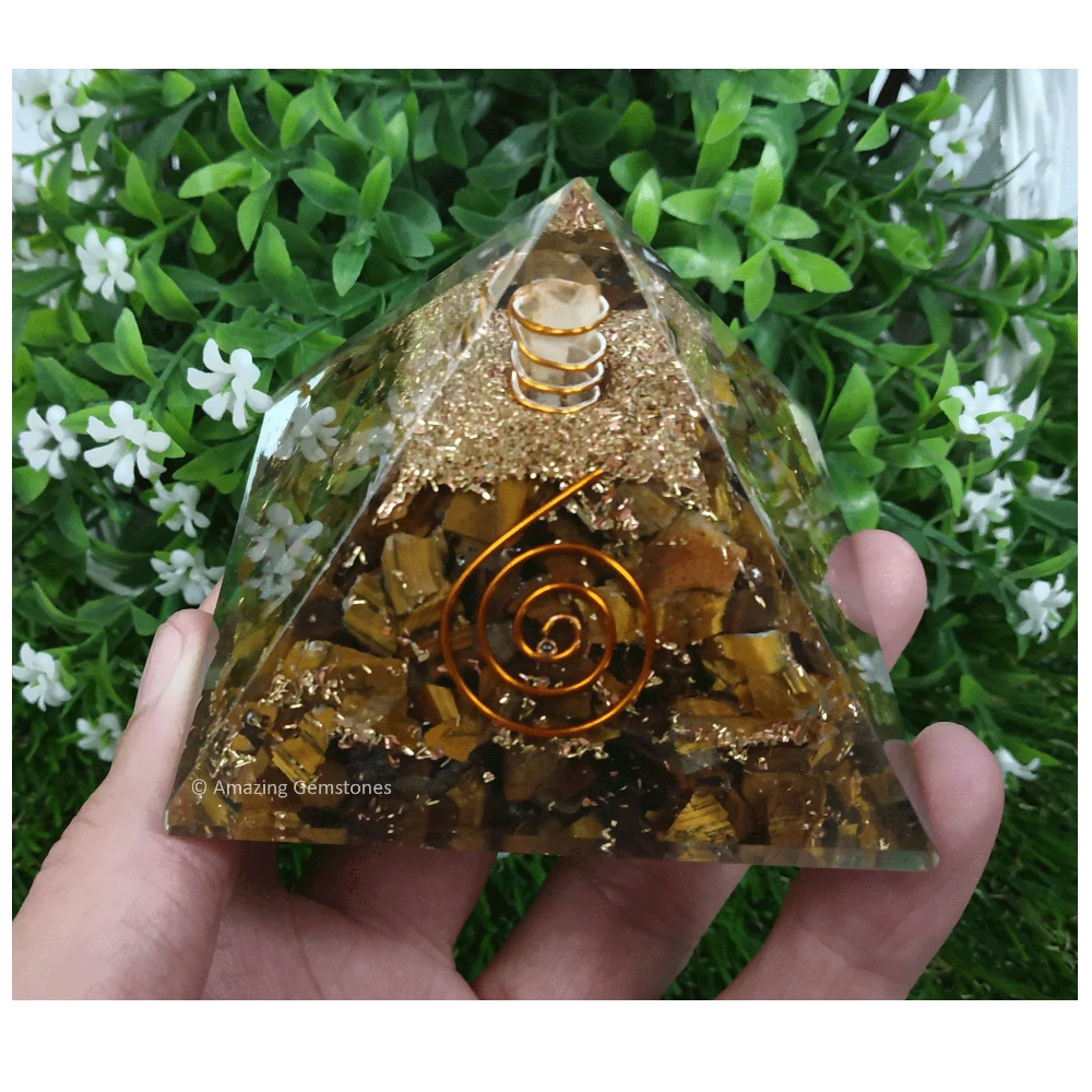 Tiger Eye Orgone Pyramid