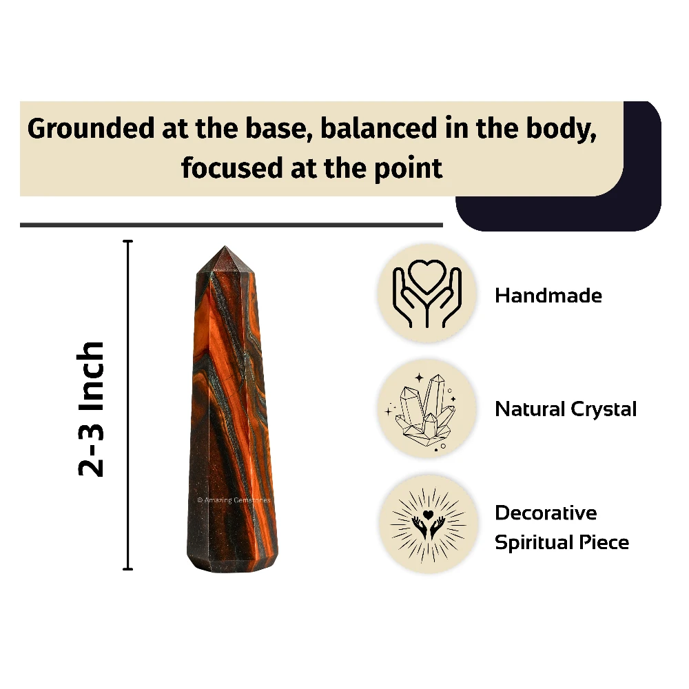 Red Tiger Eye Tower (2" to 3" INCH)