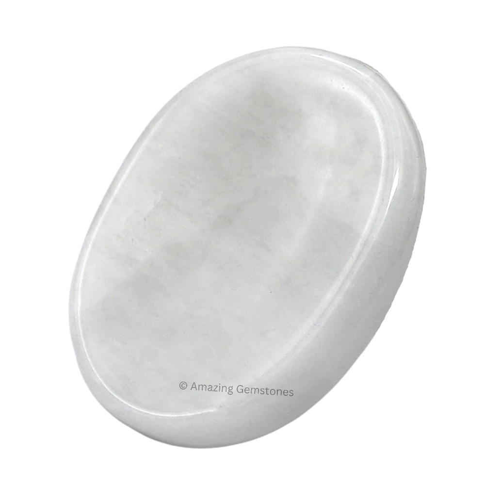Snow White Quartz Worry Stone